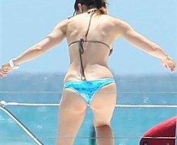 Jessica Biel On A Boat In A Thong Bikini on leakfanatic.com