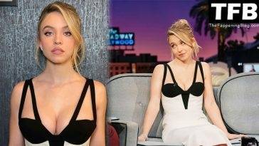 Sydney Sweeney Shows Off Her Sexy Boobs on 18The Late Late Show with James Corden 19 Show in LA (16 Photos + Video) on leakfanatic.com