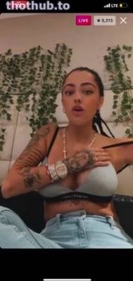 Malu Trevejo (8) IG Live Near Nip Slip on leakfanatic.com