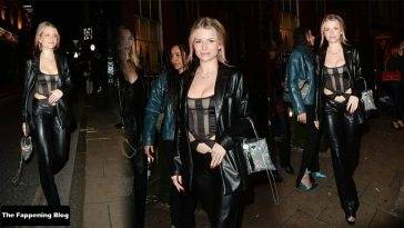 Lottie Moss Flashes Her Boobs on a Night Out at The Windmill in London 19s Soho on leakfanatic.com