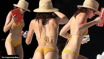 Kaia Gerber Shows Off Her Sexy Ass in a Tiny Bikini in Cabo San Lucas on leakfanatic.com