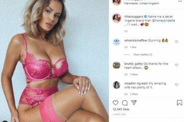 Rhian Sugden Nude Video Lingerie Model on leakfanatic.com
