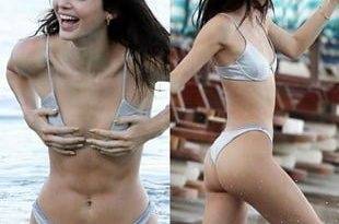 Kendall Jenner Scrawny Ass Thong Bikini Candids on leakfanatic.com