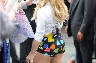 Hilary Duff Shows Off Her Top Asset In Booty Shorts on leakfanatic.com