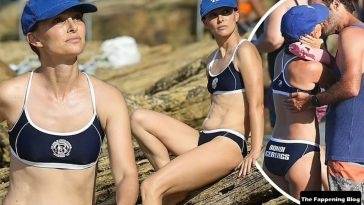 Natalie Portman Shows Off Her Sexy Figure on the Beach in Sydney on leakfanatic.com