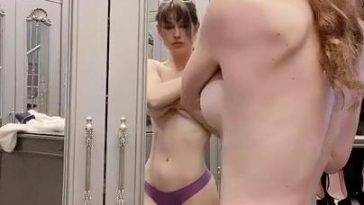 Amanda Cerny Nude Closet Striptease  Video  on leakfanatic.com