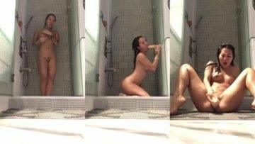 Asa Akira Nude Dildo Fucking in Shower Porn Video Leaked on leakfanatic.com