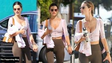 Alessandra Ambrosio Gives a Busty Display After a Yoga Class on leakfanatic.com