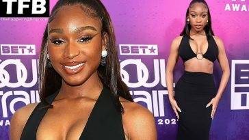 Normani Puts Her Cleavage Front and Center in a Risqué Black Gown (45 New Photos) on leakfanatic.com