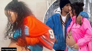 Rihanna Shows Off Her Growing Baby Bump on leakfanatic.com