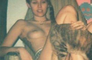 Miley Cyrus Topless Again In V Magazine on leakfanatic.com