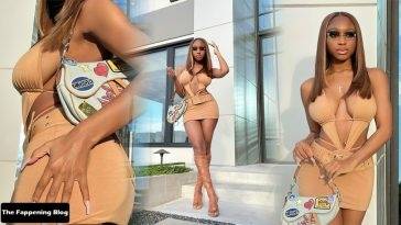 Normani Showcases Her Sexy Tits & Legs as She Poses in a Skimpy Dress on leakfanatic.com