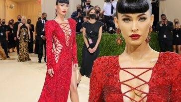 Megan Fox Looks Sexy in Red at the 2021 Met Gala in NYC (148 Photos) [Updated] on leakfanatic.com