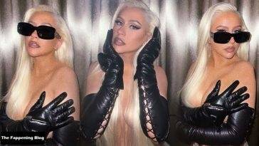 Christina Aguilera Flaunts Her Sexy Boobs in a New Topless Shoot on leakfanatic.com