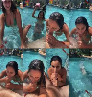 Ashley Adams swimming pool blowjob snapchat premium 2021/09/08 on leakfanatic.com