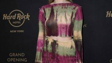 Paris Jackson Poses in a See-Through Dress at the Grand Opening of Hard Rock Hotel Times Square on leakfanatic.com