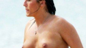Fat Jessie Wallace Topless in the Caribbean on leakfanatic.com