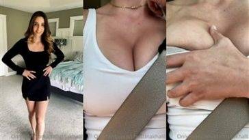 Christina Khalil Nude Tits Teasing in Car Video  on leakfanatic.com