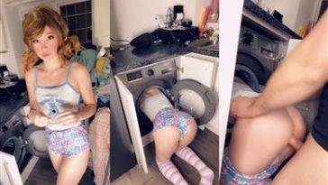 Belle Delphine Nude Stuck In The Dryer Trailer Video  on leakfanatic.com