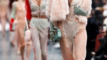 Bella Hadid Looks Stunning at the Fendi Fashion Show on leakfanatic.com