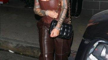 Amber Rose Shows Off Her Killer Body Grabbing Dinner at BOA Steakhouse on leakfanatic.com