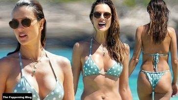 Alessandra Ambrosio Looks Hot in a Tiny Bikini on leakfanatic.com