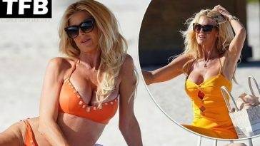 Victoria Silvstedt Brings Incredible Beach Body to Miami on leakfanatic.com