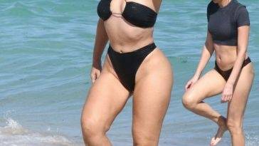 Bianca Elouise Flaunts Her Sensational Beach Body in a Bikini on leakfanatic.com