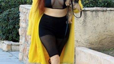 Phoebe Price Takes Her Dog Out For a Morning Walk in Los Angeles - Los Angeles on leakfanatic.com
