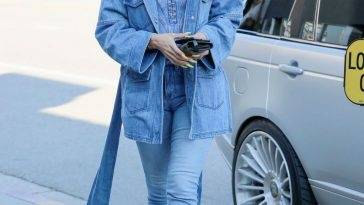 Khloe Kardashian Doubles Up Her Denim For a Shopping Trip at Sap and Honey in Sherman Oaks on leakfanatic.com