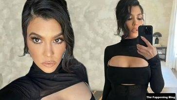 Kourtney Kardashian Shows Off Her Sexy Tits & Legs on leakfanatic.com