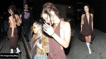 Braless Bella Hadid Leaves Craig 19s After Dinner on leakfanatic.com