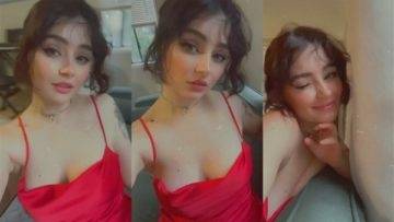 Mia Alves Teasing in Red Dress Video  on leakfanatic.com