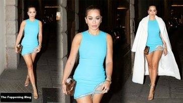 Rita Ora Flaunts Her Sexy Legs in Milan on leakfanatic.com