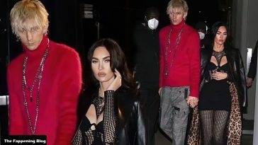 Megan Fox & Machine Gun Kelly Leave the Dolce and Gabbana Office in Milan on leakfanatic.com