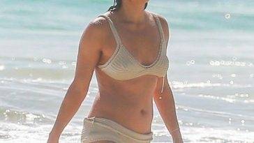 Michelle Rodriguez Has a Wardrobe Malfunction While on the Beach with a Mystery Woman on leakfanatic.com