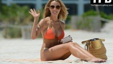 Lisa Hochstein Shows Off Her Sexy Bikini Body on the Beach in Miami on leakfanatic.com