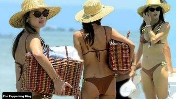 Alessandra Ambrosio Shows Off Her Model Figure in a Bikini on a Yacht in Florianopolis on leakfanatic.com