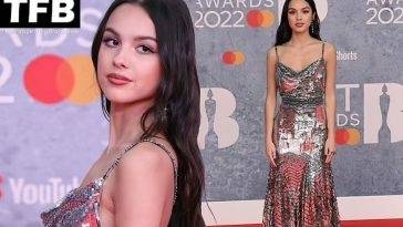 Olivia Rodrigo Cuts an Ethereal Figure in a Silver Dress at the BRIT Awards 2022 on leakfanatic.com