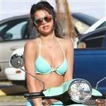 Selena Gomez Slutty Bikini On A Scooter Pics on leakfanatic.com