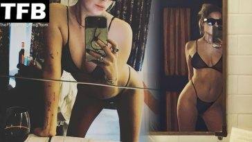 Ashley Benson Shows Her Slender Figure in Tiny Sheer Lingerie on leakfanatic.com