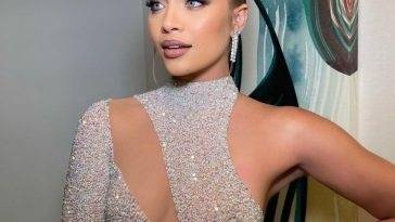 Jasmine Sanders Looks Hot in a See-Through Dress at the 2021 Sports Illustrated Awards (16 Photos + Video) on leakfanatic.com