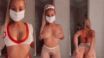 Therealbrittfit Leaked Naughty Nurse Nude Onlyfans Video on leakfanatic.com