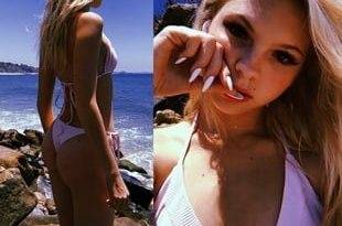 Jordyn Jones Candid Thong Bikini Pics on leakfanatic.com