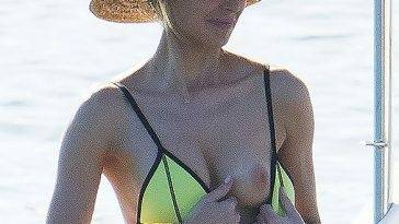 Jennifer Hawkins Nude Tits On The Beach on leakfanatic.com