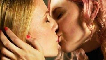 Emma Bell & Paige Elkington Lesbian Kiss Scene from 'Relationship Status' on leakfanatic.com