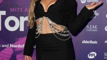 Tallia Storm Shows Off Her Sexy Tits at the Music Industry Trusts Award 2021 on leakfanatic.com