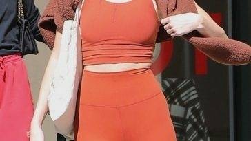 Kendall Jenner Brings Her Orange Tones Out For Pilates in WeHo on leakfanatic.com