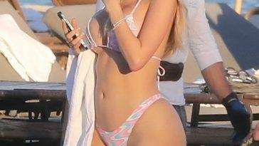 Alexa Dellanos Shows Off Her Curves with Alec Monopoly in Miami Beach on leakfanatic.com