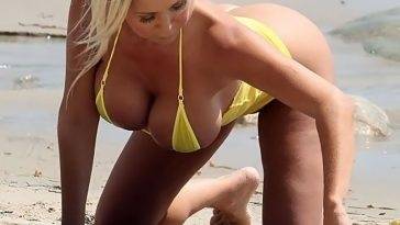 Mary Carey Almost Nude Wearing Tiny Bikini At Malibu Beach! on leakfanatic.com